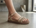 Sandalia Plataforma con Detalle Fruncido