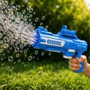 Pistola Lanzador De Burbujas Bubble Gun 15 Orificios + Luces Azul