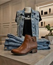 BOTIN EN CUERO - COLOR MIEL